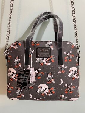 Disney Loungefly Halloween Mickey and Minnie Crossbody Purse NWT